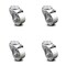 Service Caster 3 Inch Semi Steel Wheel Swivel Bolt Hole Caster Set SCC-BH20S315-SSR-4 - alternate 1